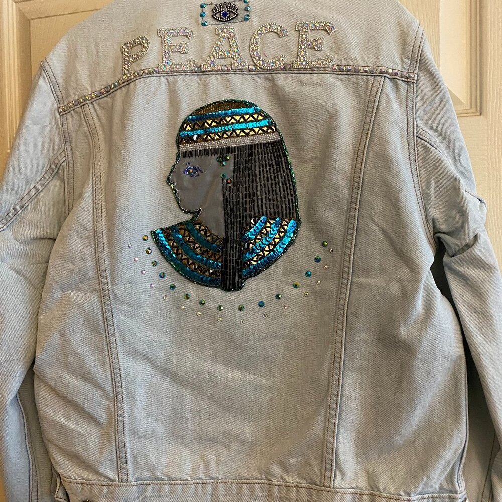 Cleopatra Beaded Denim Jacket
